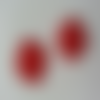 Lot de 2 fleurs en dentelle   30mm rouge