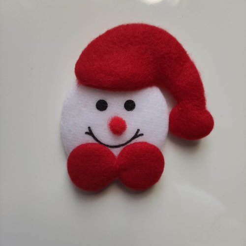 Applique matelassée bonhomme de neige 7*8cm