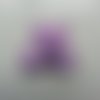 Applique double oursons tissu matelassé mauve 45*45mm