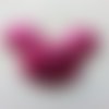 Applique matelassée et pailleté tête de minnie  64*56 mm rose fuchsia