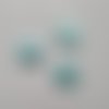 Lot de 3 fleurs satin 33mm vert pastel