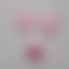 Lot de 3 fleurs satin 33mm rose