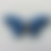 Triple papillon en jean bleu moyen 60*40mm