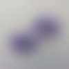Lot de 2 fleurs en tissu et strass 35mm mauve