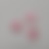 Lot de 3 fleurs en satin rose 25mm