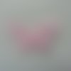 Double papillon voile et perle 60*50mm rose