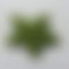 Étoile matelassée pailletée vert  50mm