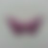 Applique papillon pailleté 40*25mm mauve