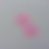 Lot de 2 fleurs a pois en tissu 27mm rose