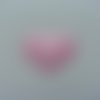 Coeur en satin  rose matelassée  ' i love you' 32*35mm