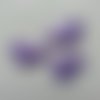 Lot de 3 appliques coeur satin mauve