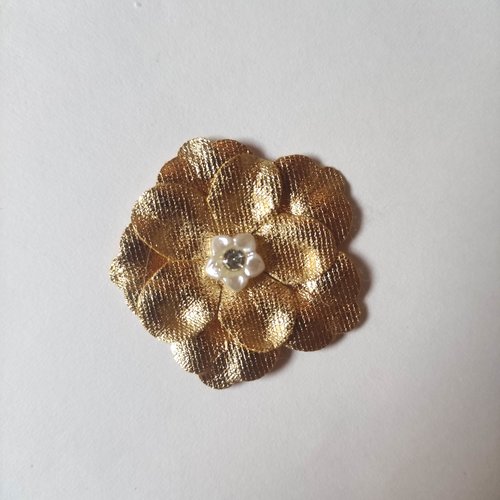Fleur artificielle en tissu doré , or 45mm