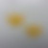 Lot de 2 coeurs en tissu de 20mm jaune