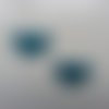 Lot de 2 coeurs en tissu de 20mm bleu