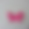 Papillon  voile  rose fuchsia 45mm