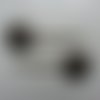 Lot de 2 barrettes ovales en laiton de 65mm