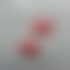 Lot de 2 étoiles en tissu matelassé et pailleté de 25mm peche rose