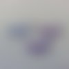 Lot de 3 papillons  en tissu irisé violet  32*21mm