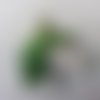 Applique licorne pailletée blanc et vert 60mm