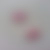 Lot de 2 étoiles en tissu de 20mm rose pâle