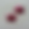 Lot de 2 étoiles en tissu matelassé de 25mm rose fuchsia