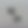 Lot de 2 étoiles en tissu matelassé et pailleté de 25mm argent