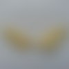 Applique ailes d'ange en tisu pailleté  70*40mm jaune