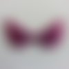 Applique ailes d'ange en tissu brillant 50*30mm rose fuchsia