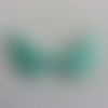 Applique ailes d'ange en tissu pailleté  50*30mm vert pastel
