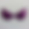 Applique ailes d'ange en tissu pailleté  50*30mm violet