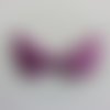 Applique ailes d'ange en tissu pailleté  50*30mm mauve