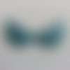 Applique ailes d'ange en tissu pailleté  50*30mm bleu