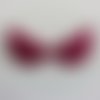 Applique ailes d'ange en tissu pailleté  50*30mm rose fuchsia