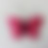 Papillon en tissu rose fuchsia  50mm
