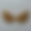 Applique ailes d'ange en tisu pailleté  70*40mm doré, or