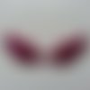 Applique ailes d'ange en tisu pailleté  65*35mm rose fuchsia