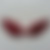 Applique ailes d'ange en tisu pailleté  65*35mm rouge