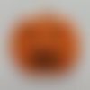 Citrouille halloween en feutrine orange et noir  55*50mm