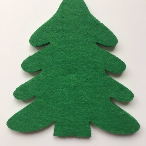 Sapin de noel en feutrine vert 10*11cm