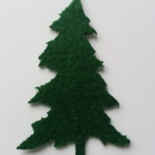 Sapin en feutrine vert foncé 60*90mm