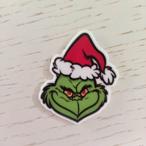 Cabochon plat en résine grinch noel 40*45mm