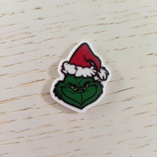 Cabochon plat en résine grinch noel 25*30mm