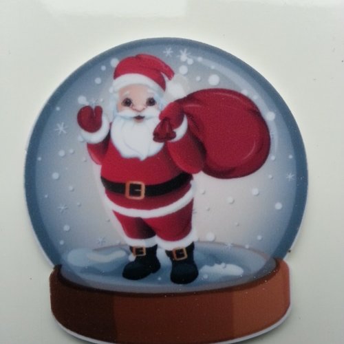 Cabochon plat en résine pere noel  45*50mm