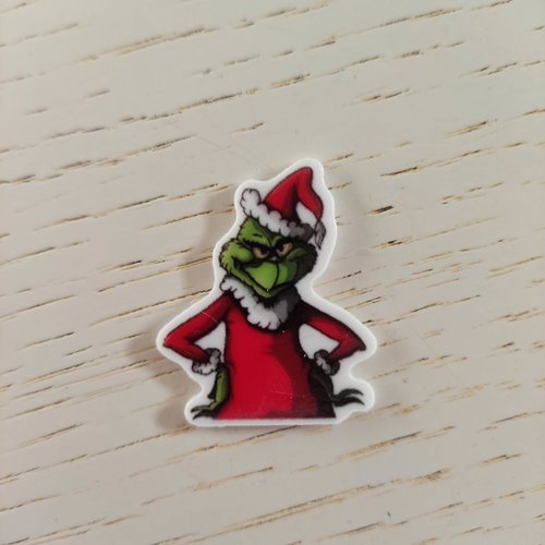 Cabochon plat en résine grinch noel 30*35mm