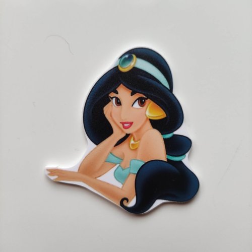 Cabochon en résine  princesse jasmine 1001 nuits 50*48mm