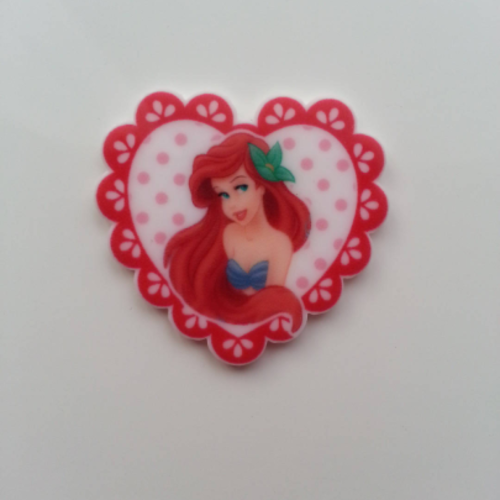 Cabochon plat en résine  princesse ariel petite sirene  32mm