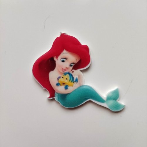 Princesse ariel petite sirene cabochon en resine 50*35mm