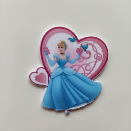 Cabochon  en résine   avec impression  princesse cendrillon  42*40mm