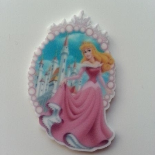 Cabochon  en résine princesse belle bois dormant aurore  45*30mm