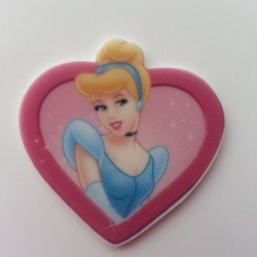 Princesse cendrillon 40*40mm cabochon en résine
